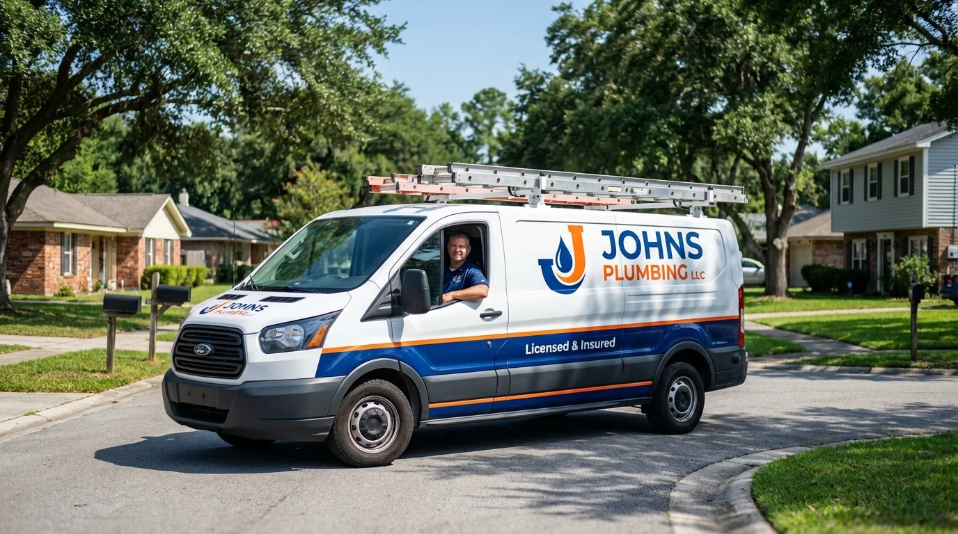 Johns Plumbing LLC service van in Wellington, CO