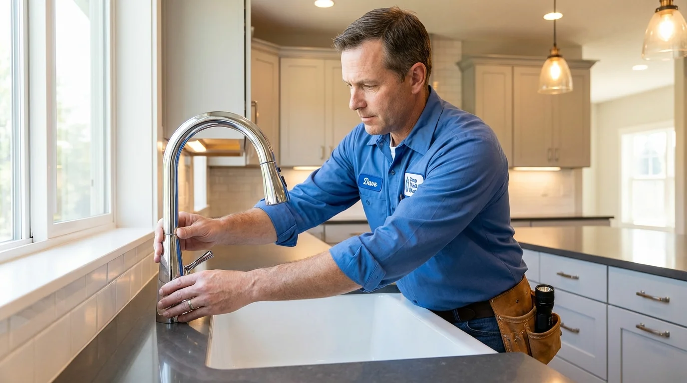 Kitchen faucet installation by Johns Plumbing LLC in Wellington